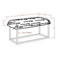 thumbnail image 7 of Furniture of America Euna II Faux Fur Contemporary Bedroom Bench, Gray and Gold, 7 of 7