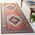 thumbnail image 2 of SAFAVIEH Tucson Nicole Oriental Machine Washable Runner Rug, Rust/Blue, 2'6" x 16', 2 of 8