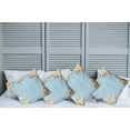 thumbnail image 6 of Ambesonne Vintage Throw Pillow Cover 4 Pack, Maritime Beach Shell, 18", Pale Blue Ivory, 6 of 6