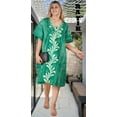 thumbnail image 4 of HAPPY BAY Women's Summer Relaxed Fit Caftan Short Beach Loungewear Dashiki House Dress for Women 2X-3X Green, Leaves, 4 of 6