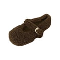 thumbnail image 2 of KEVCHE Womens Fuzzy Slippers for Warm Indoor Comfort, Plush Mary Jane Loafers with Non-Slip Sole, Cozy Cotton-Linen Slip On Walking Shoes for Home and Outdoor, 2 of 4
