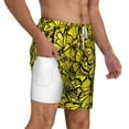 thumbnail image 3 of Balery Yellow Butterflies Mens Swim Trunks Swim Shorts for Men Quick Dry Inseam Beach Shorts with Compression Liner Pocket-Large, 3 of 9