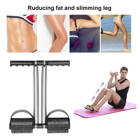 HOMEMAXS  Foot Pedal Tensioner Leg Exerciser Training Equipment Pull and Women Black