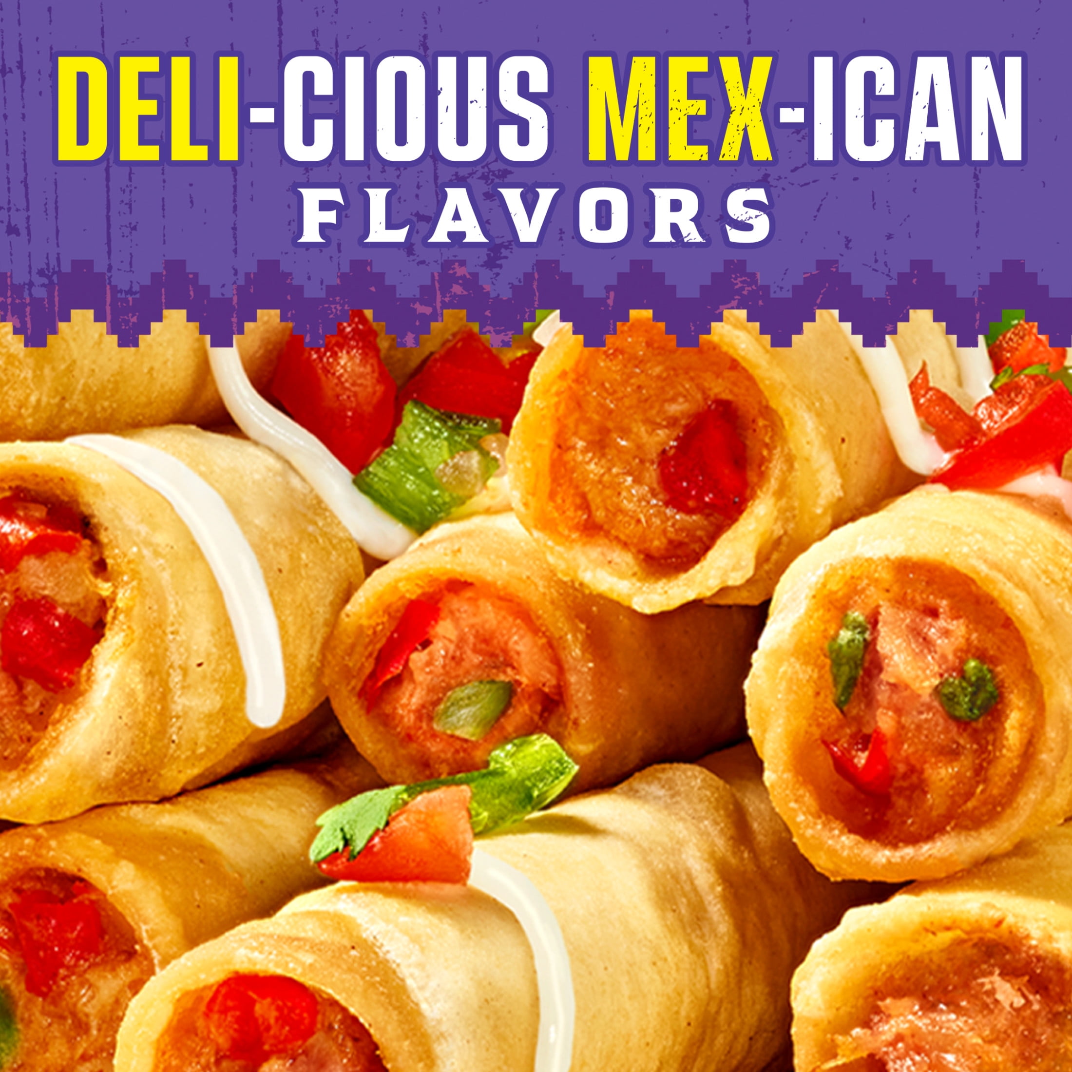 Delimex Chicken & Cheese Taquitos Frozen Snacks, 18 Count Box