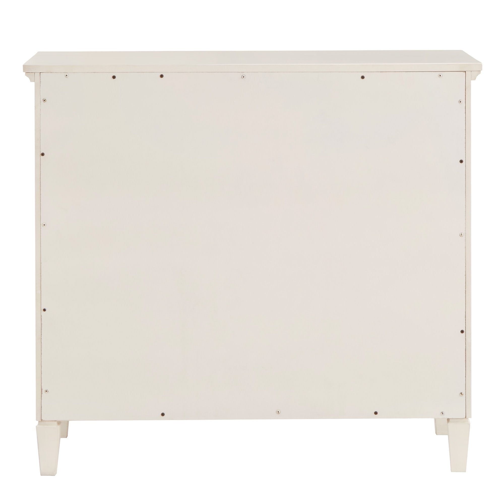 Weston Home Erro Adult Linen Face 3-Drawer Wood Dresser, White