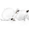 thumbnail image 4 of Martha Stewart Holiday Pointy Glass Ball 4 Piece Ornament Set with Etched Snowflake Designs in Clear, 4 of 4