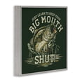 thumbnail image 3 of Stupell Industries Keep Big Mouth Shut Gray Framed Giclee Art design by Jedco Brands, Inc., 17 x 17, 3 of 8