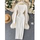 thumbnail image 1 of Vestido de tubo ajustado de punto elástico para mujer, vestido Midi Sexy, moda coreana, vestido básico delgado para fiesta de verano, 1 of 7