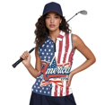 thumbnail image 6 of HUIACONG American Flag Pattern Women's Sleeveless Golf Shirts, Anti Shrink Relaxed Tennis Shirts Fashion Sleeveless Golf Tennis Shirts for Hiking Running, 6 of 7