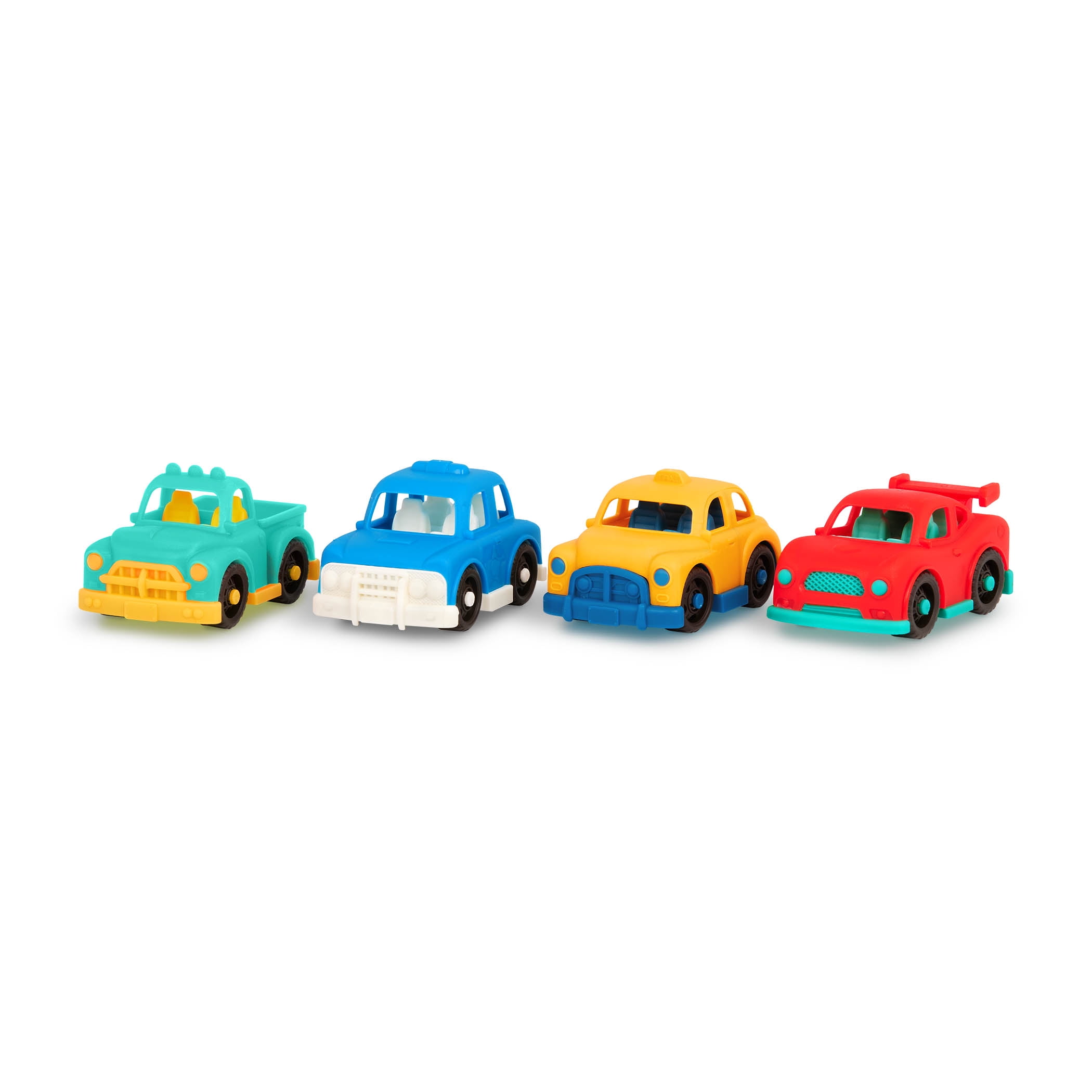 Battat Mini Riders 4-Pack Pick-Up Truck Sports Car Taxi Battat Mini Riders 4-Pack Pick-Up Truck Sports Car Taxi