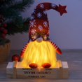 thumbnail image 5 of Christmas Gnome with LED Light Knit Star Nisse Figurine Plush Swedish TomteRed, 5 of 5