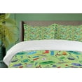 thumbnail image 4 of Ambesonne Fishing Theme Duvet Cover Sets, Angling and Camping, 2-Queen, Pastel Green Multicolor, 4 of 7