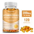 thumbnail image 5 of Vitamina D3 + K2: promueve la absorción de calcio para fortalecer los huesos, las articulaciones, la piel, el sistema inmunológico, la visión y la salud cardíaca - 120 s, 5 of 5