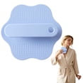 thumbnail image 2 of 1 Pc Silicone Body Scrubber Gentle Exfoliating Brush on Sensitive Skin Soft Shower Scrubber for Body, Hygienic Silicone Loofah Bathroom Essentials Brush for Women, Men, 3.93 Inch, Light Blue, 2 of 6