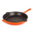 thumbnail image 3 of BergHOFF Neo 2pc Cast Iron 10" Fry Pan & 11" Grill Pan Cookware Set, Orange, 3 of 8