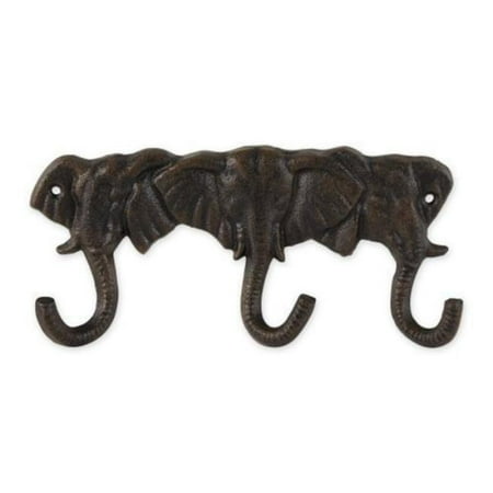

Accent Plus 4506569 Triple Elephant Wall Hook Brown