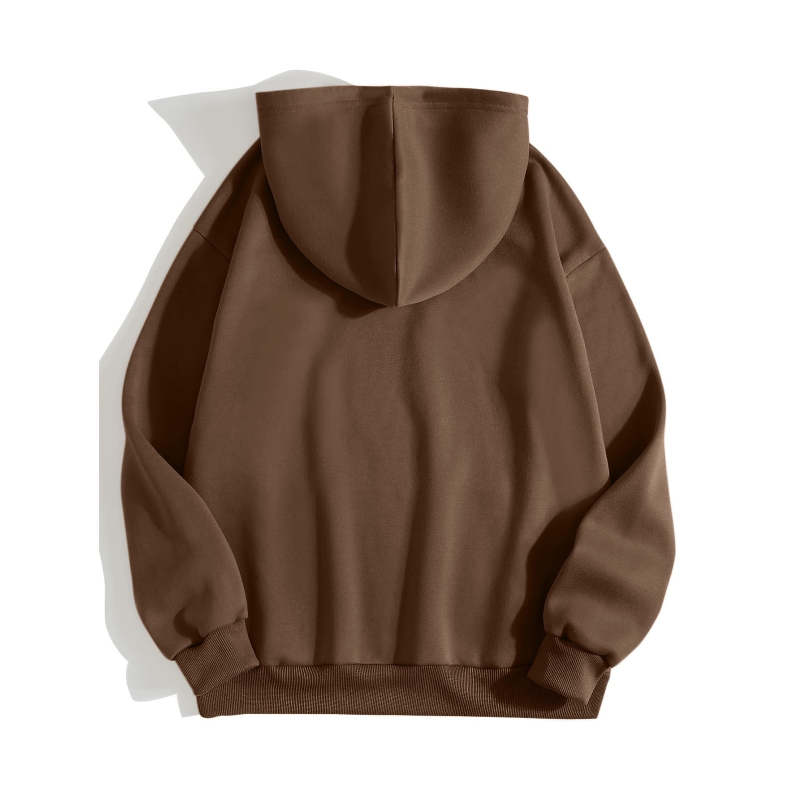 Hessimy Men's Hoodie Casual Long Sleeve Waffle Knit Drawstring Hoodies Pullover Sweatshirts With Pocket(Coffee,S)