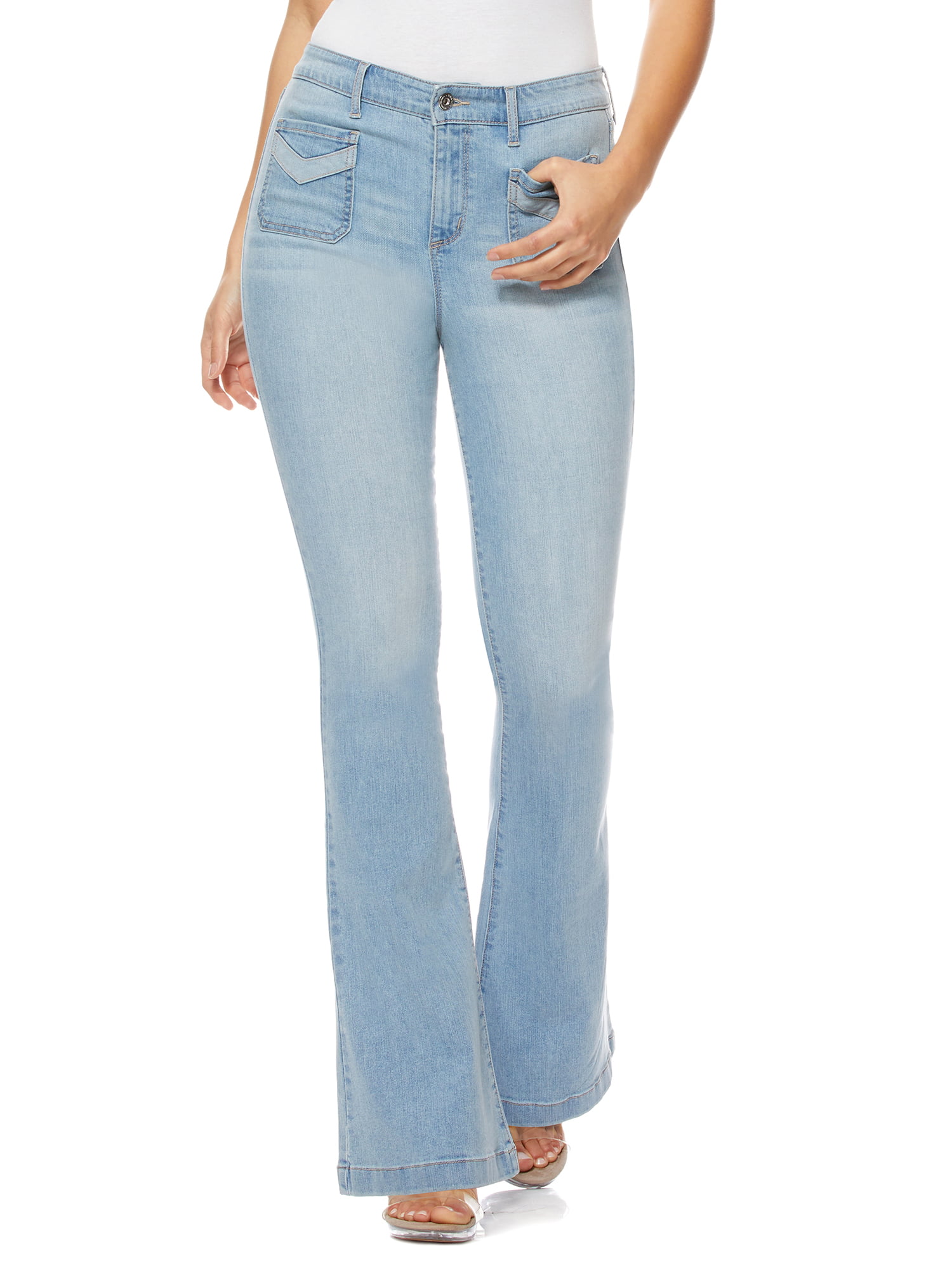 Sofia Jeans Alexa Flare High Waist Front Pocket Stretch Short Jean ...