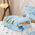 thumbnail image 5 of jejeloiu Watercolor Ocean Life Zipper Twin Comforter Sets with Fitted Sheet and 2 Pillowcases,Whale Print Zipper Bedding Set For Boys,Blue White,Polkadot Reversible,4-Piece, 5 of 7
