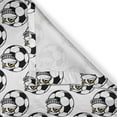 thumbnail image 6 of Ambesonne Soccer Valance & Curtain, Cartoon Funny Mascot, 55"x24", Black White Yellow, 6 of 6