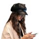 thumbnail image 1 of Moda damas mujeres niñas PU boina gorra sombrero, 1pc-negro JAMW Sencillez, 1 of 5