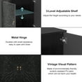 thumbnail image 4 of Mondawe Black Accent Cabinet, Storage Cabinet with Doors and Shelves, Modern Buffet Sideboard Furniture for Entryway Hallway Living Room, 4 of 9