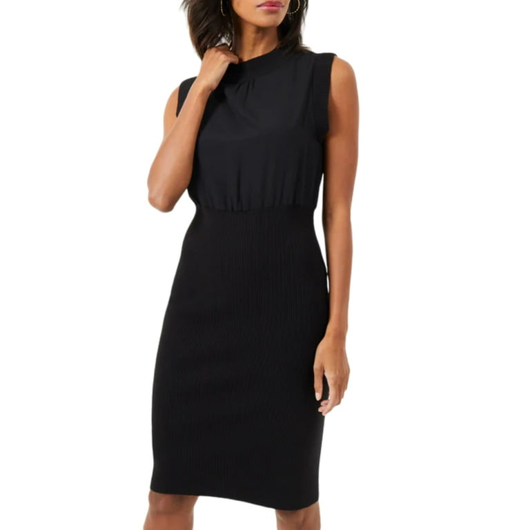 Krista Knits Sleeveless Rib Knit Dress | French Connection | Dresses | Black | S Krista Knits Sleeveless Rib Knit Dress | French Connection | Dresses | Black | S