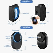 Bitiwend Motion Sensor Alarm, Wireless Home Security Driveway Alert, Black