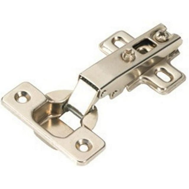 Hickory Hardware P5107-14 Bright Nickel Slide-On Full Overlay 105 Degree Frameless Hinge