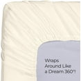 thumbnail image 6 of Queen Fitted Sheet - Bottom Sheet - Deep Pocket - Soft Microfiber - Shrinkage and Fade Resistant - Easy Care -1 Fitted Sheet Only (Ivory), 6 of 8