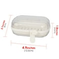 thumbnail image 2 of DODAMOUR 2 Pack Leakproof Travel Soap Container with Lid, Soap Bar Holder with Draining, Portable Soap Dish Case for Traveling, Camping, Gym, Bathroom (Clear White), 2 of 6