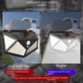 thumbnail image 4 of Lámpara de pared para exterior recargable con energía solar, lámpara de jardín, 100 LED, lámpara de inducción de cuerpo humano luminosa de cuatro lados, lámpara de calle, lámpara de jardín, 4 of 4
