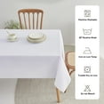 thumbnail image 4 of Romanstile Rectangle Tablecloth 60x84 inch Stain and Wrinkle Resistant Washable Polyester Table Cloth for Kitchen Dining/Party/Wedding,White, 4 of 8