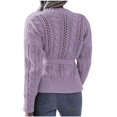 thumbnail image 5 of Vedolay Sweaters for Women Casual Loose Comfy Sweater Button Down Open Front Shirts Purple,M, 5 of 5
