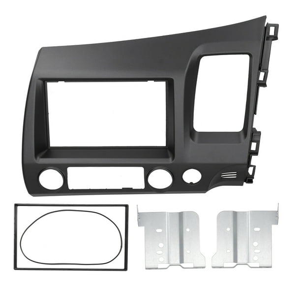 Radio estéreo 2Din Fascia DVD Audio Panel de navegación marco gris para Honda Civic 2006-2011 RHD Jadeshay A