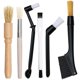 thumbnail image 1 of Juego de 6 cepillos de limpieza para cafetera, accesorios para quitar el polvo con cepillo de café, cepillo de limpieza de madera, 1 of 5