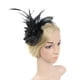 thumbnail image 3 of Elegante tocado accesorio para el cabello diadema con plumas tocado de novia Negro, 3 of 9