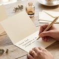 thumbnail image 2 of Reskid 100-Pack Cream Blank Greeting Cards - Heavyweight 100lb Cover Cardstock - Pre-Scored Printable Note Cards for Wedding Invitations, Thank You Notes, and DIY Crafting (3.5x5, Inches), 2 of 6