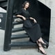 thumbnail image 2 of Vestido de noche negro para mujer, elegante, de largo medio, sencillo y generoso, para banquetes, talla grande, 2 of 6