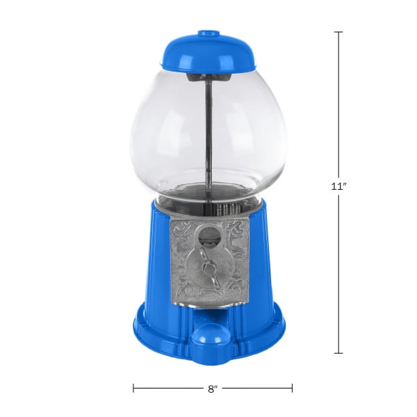 11-Inch Coin-Operated Mini Gumball Machine by Great Northern Popcorn, Blue