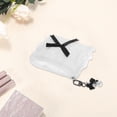 thumbnail image 3 of Unique Bargains 1 Pc Butterfly Pendant Lace Bow Makeup Bag White Polyester, 3 of 6