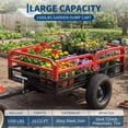 thumbnail image 2 of 1500 Lbs Heavy Duty Steel Dump Cart, 15 Cu ft Garden Utility Trailer with Removable Sides, Hand Pull or Foot Pedal Dumping for ATV UTV Lawn Mower Tractor, 2 of 8