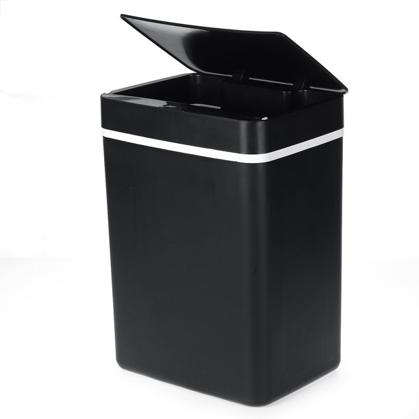 4 Gallon Automatic Trash Can Touch Free Waste Bin, Infrared Motion Sensor Dustbin Garbage Can