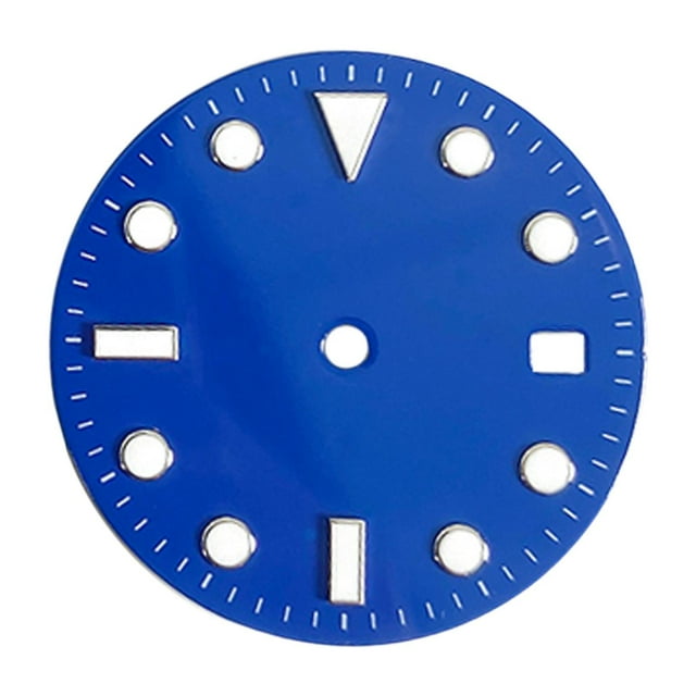 Esfera de reloj de 28,5 mm, esfera de reloj, accesorio de reparación luminoso, modificación portátil Azul
