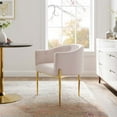 thumbnail image 2 of Modway Savour Tufted Performance Velvet Accent Chair, Pink, 2 of 9