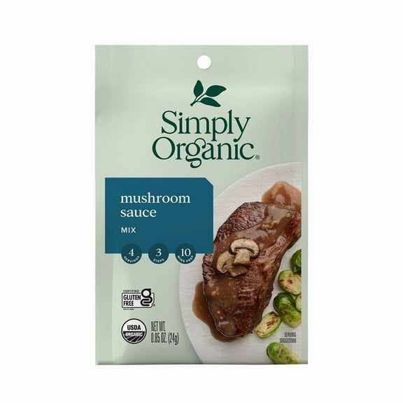 Pack of 12, Simply Organic Mushroom Sauce Seasoning Mix, 0.85 oz