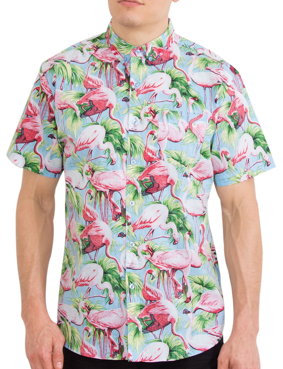 4XL Visive Hawaiian Shirt for Men and Big Mens Short Sleeve Button Down Size S 
