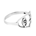 thumbnail image 4 of Hamsa Hand Evil Eye Protection Sterling Silver Band Ring-6, 4 of 5