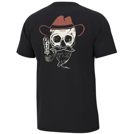 HUK Standard Short Sleeve Performance Tee Fishing T-Shirt for Men Rodeo Skull-Black Large C30
