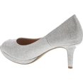 thumbnail image 3 of City Classified Womens Walter Metallic Dress Heel Party Shoes with Comfort Padded Footbed, 3 of 4